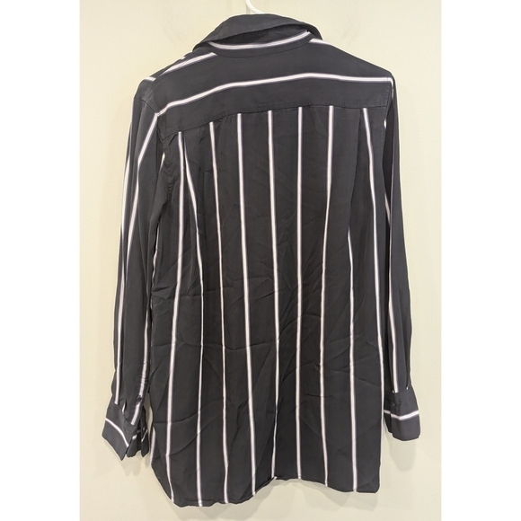 Equipment Bradner Striped Twill Shirt in Eclipse Noir Vi Size Medium - Picture 6 of 10